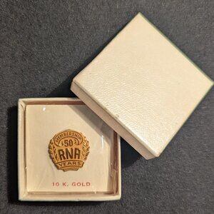 Solid 10K Gold Royal Neighbors of America “RNA” 50 Year Membership Pin